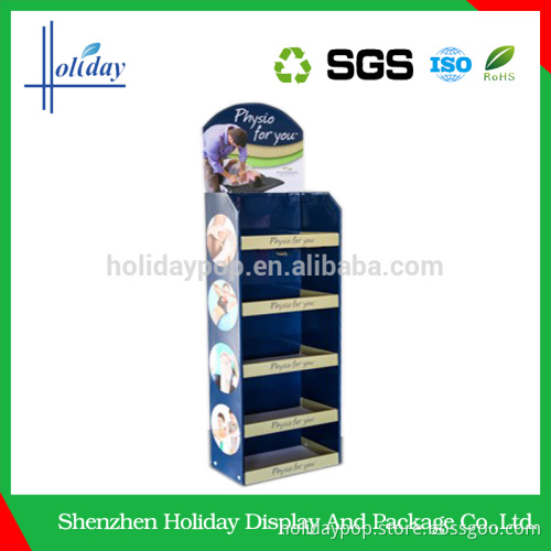 mixed color skin care cosmetic floor cardboard display stand cardboard display stand